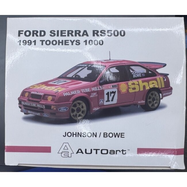 BIANTE  1:18 #17 FORD SIERRA RS500 1991 TOOHEYS 1000 DICK JOHNSON / JOHN BOWE 556/1008 FACTORY SEAL INTACT ON FOAM PACKAGE "EX DECEASED ESTATE SOLD AS IS "
