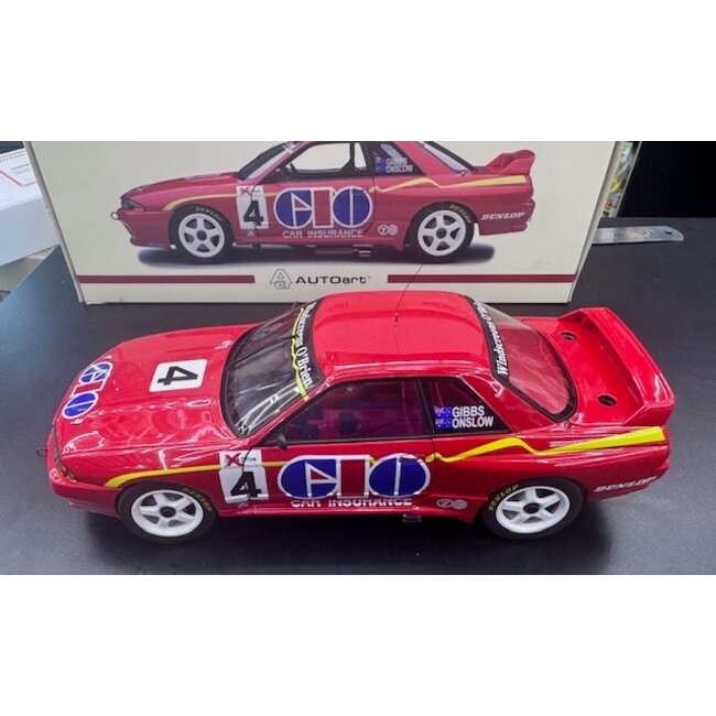 BIANTE  1:18 #4 GIO NISSAN SKYLINE GT-R R32 1991 SANDOWN 500 WINNER GIBBS / ONSLOW  863/1008  "EX DECEASED ESTATE SOLD AS IS "