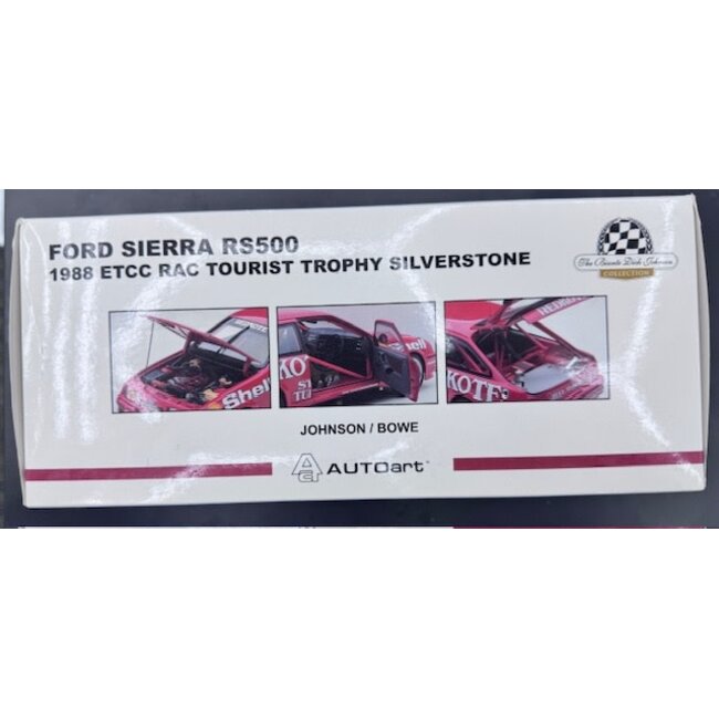 BIANTE  1:18 #41  1988 FORD SIERRA RS500 ETCC TOURIST TROPHY SILVERSTONE DICK JOHNSON / JOHN BOWE   914/1254  "EX DECEASED ESTATE SOLD AS IS "