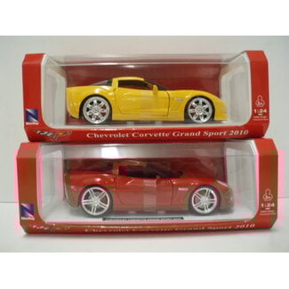 NEW RAY NEWRAY 1/24 CHEVROLET CORVETTE GRAND SPORT 2 ASSTD YELLOW, RED sold as individuals