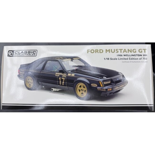 Classic Carlectables 1:18 1986 FORD MUSTANG GT WELLINGTON 500 750 PCE NON NUMBERED RUN
