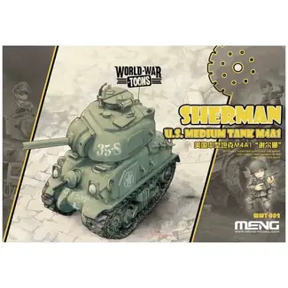 MENG Meng WWT-002 World War Toons SHERMAN U.S. MEDIUM TANK M4A1  PLASTIC KIT