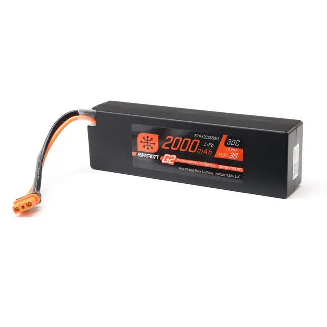 Spektrum 2000mAh 3S 11.1V 30C Smart G2 LiPo Battery with IC2 Connector, Mini Kraton