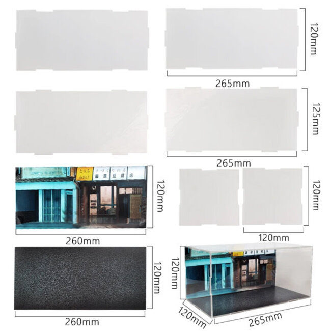 LDRC LA0051 Transparent Display Case 1/24th With BackGround