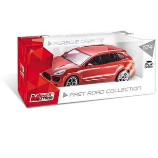 LMT DIECAST LMT 1/24 PORSCHE CAYENNE TURBO RED FAST ROAD 4 (PLASTIC CONSTRUCTION)