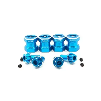 YEAH RACING YEAH RACING 12mm ALUMINIUM HEX ADAPTER 15mm OFFSET BLUE 4 PCES
