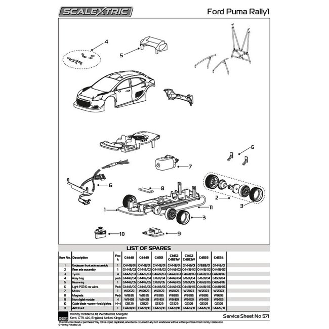 SCALEXTRIC 1/32 FORD PUMA RALLY1 MONTE CARLO 2025 SLOT CAR