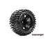 ROAPEX MORPH BELTED 1/10 MONSTER TRUCK TIRE BLACK WHEEL 0 OFFSET 12mm HEX MOUNTED