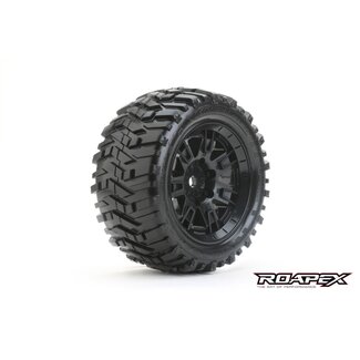 ROAPEX ROAPEX  MORPH BELTED ARRMA KRATON 8S MT TRUCK TIRE BLACK WHEEL WITH 24MM HEX MOUNTED