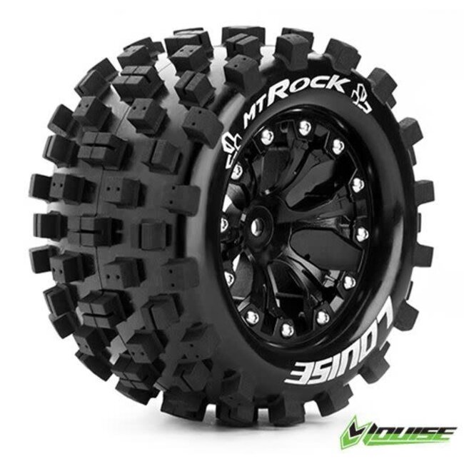 LOUISE MT-Rock 2.8 tyre w/rim Black 12mm hex