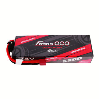 GENS ACE Gens Ace G-Tech 2S 5300mAh 60C 7.4V Hardcase/Hardwired Lipo Battery (Deans)