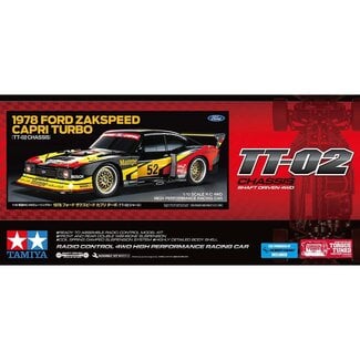 TAMIYA TAMIYA 1978 FORD ZAKSPEED CAPRI TT-02 1/10 RC KIT REQUIRES TX, RX, SERVO, BATTERY CHARGER & PAINT