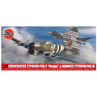 AIRFIX AIRFIX 1/72 EUROFIGHTER TYPHOON FGR.4 "MOGGY" AND HAWKER TYPHOON MK.IB - TWIN PA