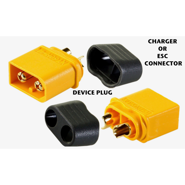 ACE XT60 Connector Male -Device Side   RETAIL         10+ 20%  DISCOUNT