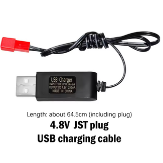 Race RACE 4.8V 250mah USB CHARGER WITH RED JST CONNECT
