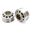 Billet Machined Alloy T5 Front Wheel Set for Tamiya 1/14 Scale Tractor Trucks BLACK