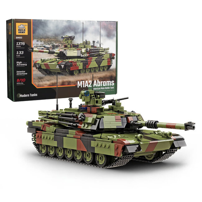 Build Army M1A2 Abrams - American Main Battle Tank Model Brick Kit