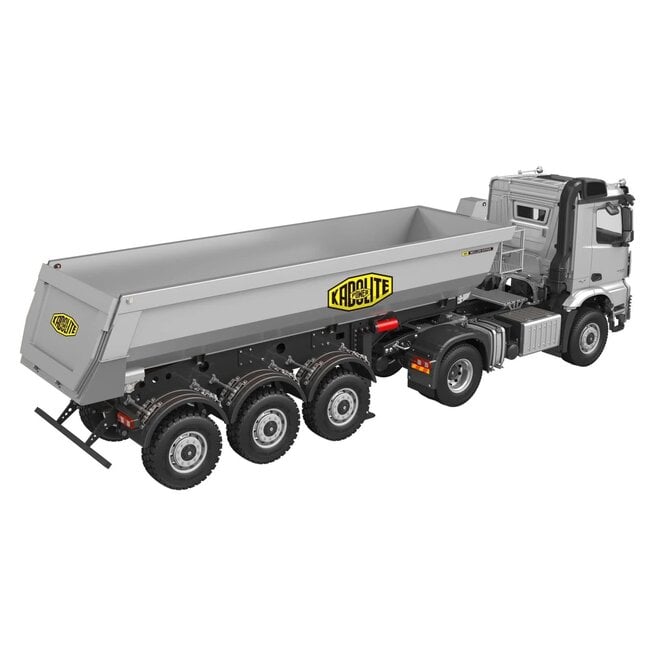 ***PRE-ORDER EARLY JUNE 2026*** Kabolite K5801 RC Truck Electric 4WD 1/14 Scale RTR with Electric Axle Tipper Trailer - Silver
