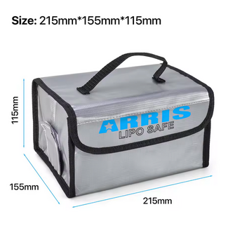 ACE RADIO CONTROLLED MODELS ARIS LIPO BAG  220 x 150 x 130mm WITH LEAD EXIT FLAP