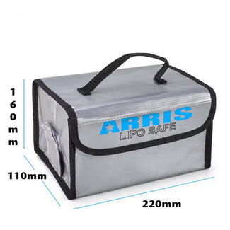 ACE RADIO CONTROLLED MODELS ARIS LIPO BAG  220 x 160 x 110mm WITH LEAD EXIT FLAP