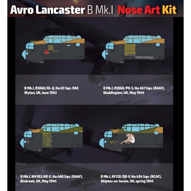 Hong Kong Models 1/32 Lancaster B Mk.I Nose Art Kit Plastic Model Kit
