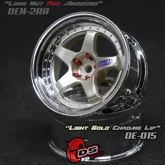 DS RACING DS Racing Drift Element Wheel - Adj. Offset (2) / Light Gold Chrome Lip 