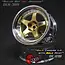 DS Racing Drift Element Wheel - Adj. Offset (2) / Gold Chrome Lip with Gold Rivets 