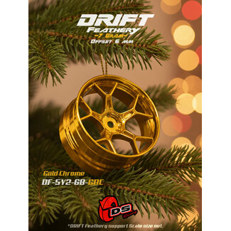 DS RACING DS Racing Drift Feathery- 5Y Spoke (Gold Chrome) Offset 6mm