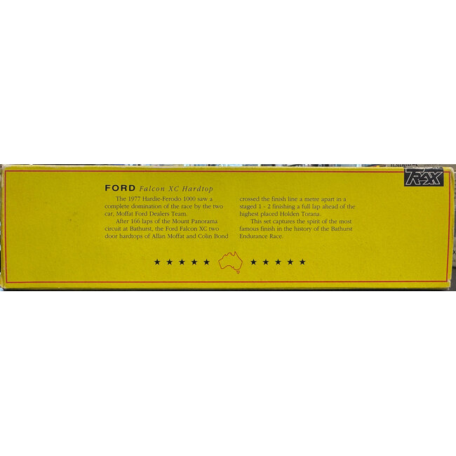 TRAX XC FALCON 1 2 BATHURST TWIN PACK   1/43 DIE CAST MODEL  ( EX DECEASED ESTATE SOLD AS IS )