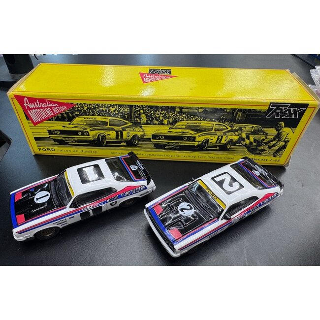 TRAX XC FALCON 1 2 BATHURST TWIN PACK   1/43 DIE CAST MODEL  ( EX DECEASED ESTATE SOLD AS IS )