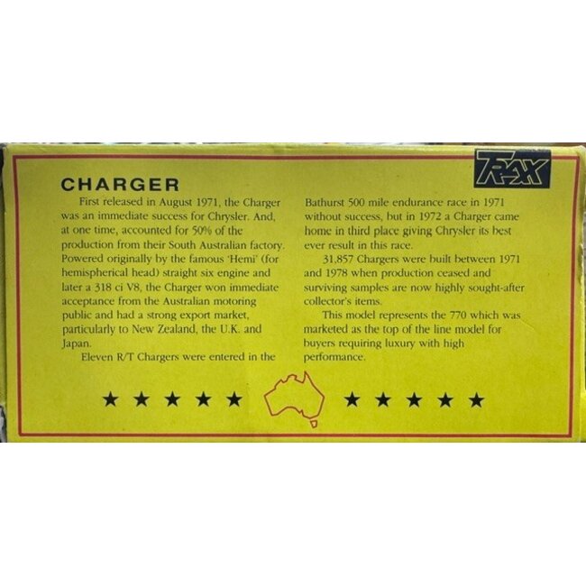 TRAX  VALIANT CHARGER   1/43 DIE CAST MODEL  ( EX DECEASED ESTATE SOLD AS IS )