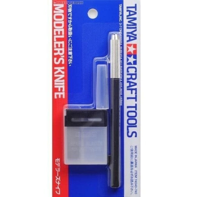 Tamiya Modeler's knife & spare blades with 25 blades &  dispenser