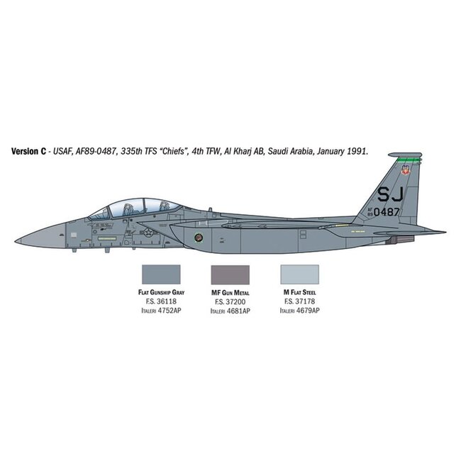 ITALERI 1/72 F-15E STRIKE EAGLE PLASTIC KIT