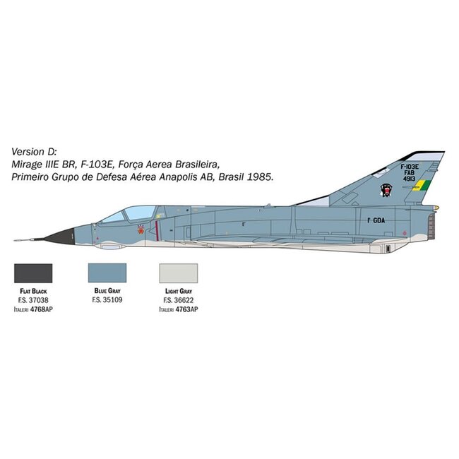 ITALERI 1/48 MIRAGE III E WITH AUS. DECALS PLASTIC KIT