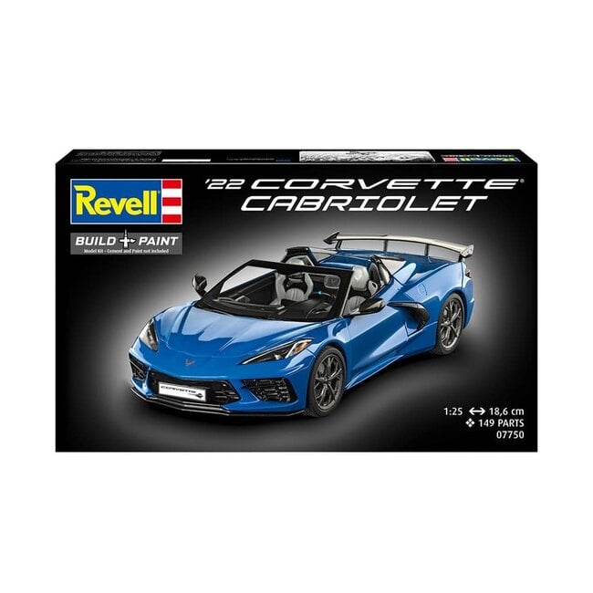 REVELL 2022 CORVETTE CABRIOLET 1:25 149 PARTS PLASTIC KIT