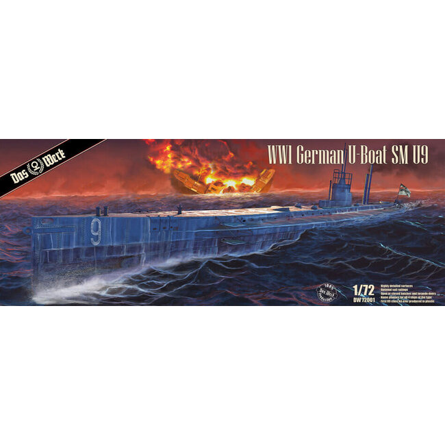 Das Werk 1/72 German U-Boat SM U-9 Plastic Model Kit [DW72001]