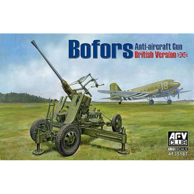 AFV Club 1/35 Bofors British Qf 40mm Mk.III Aa Gun Late Type Plastic Model Kit [AF35187]