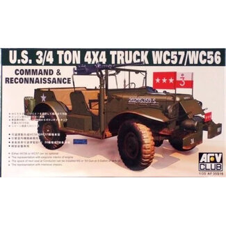 AFV AFV Club 1/35 Wc57 3/4T Weapons Command Car Plastic Model Kit [AF35S16]