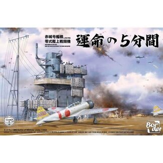 BORDER MODEL Border Model 1/35 Akagi Bridge w/ Flight Deck A6M2 Zero Fighter Plastic Model Kit