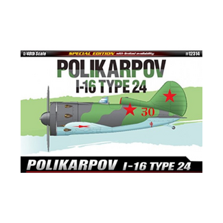 ACADEMEY Academy 1/48 Polikarpov I-16 Type 24 Le: Plastic Model Kit [12314]