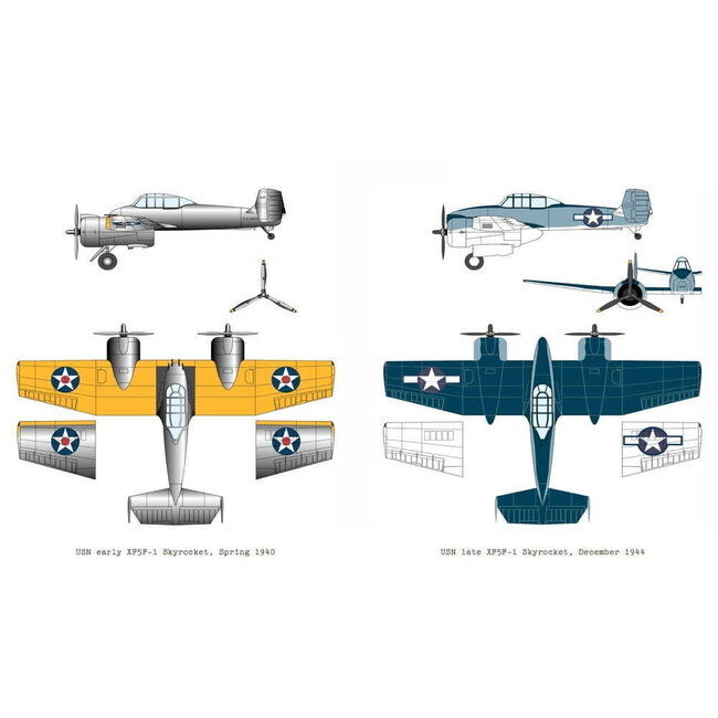 Academy 1/48 USN XF5F-1 Skyrocket Plastic Model Kit