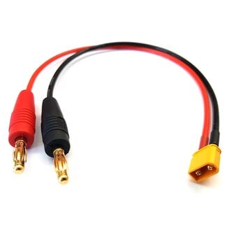 Race RACE XT30 CHARGE LEAD 4mm BULLETS 15cm