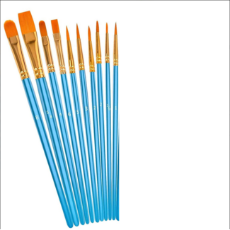 Monte Marte ACE Assorted Brush Set 10pc Nylon Hair B