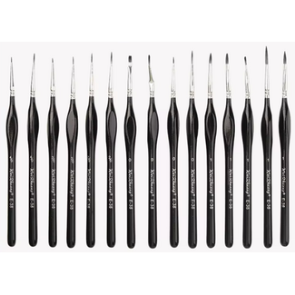 ACE RADIO CONTROLLED MODELS ACE 15pcs FINE DETAIL BRUSH SET NYLON HAIR