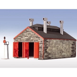 PECO PECO STONE TWO ROAD ENGINE SHED LASER CUT KIT (OO/HO/OO-9