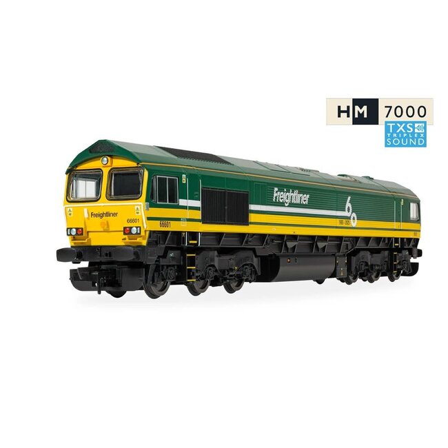 HORNBY 1/76 RAILROAD FREIGHTLINER CLASS 66 - "FREIGHTLINER 60" - 66601 ( DCC SOUND FITTED )