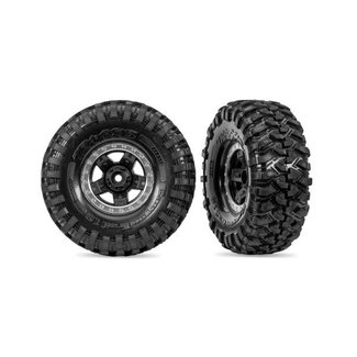 TRAXXAS TRAXXAS 1.9" Black TRX-4 Wheels w/ Canyon Trail Tires (2)
