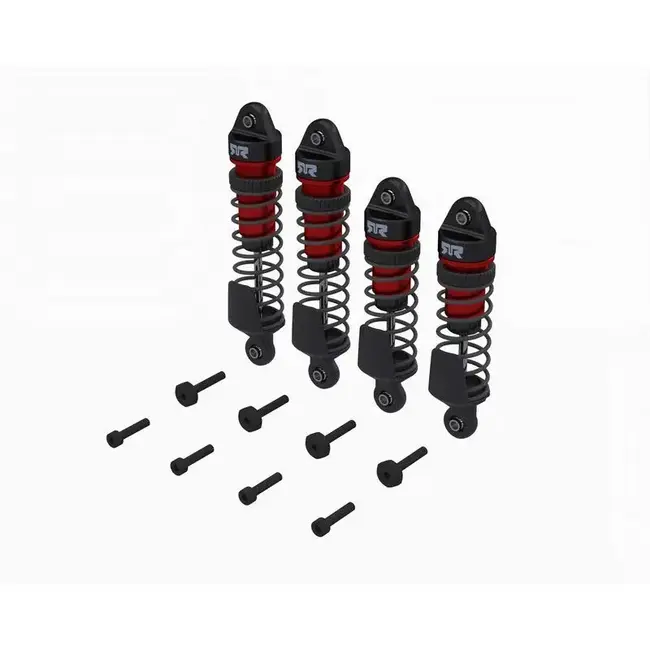 Arrma Assembled F/R Shock Set with 700cst Oil, 4pcs, Red