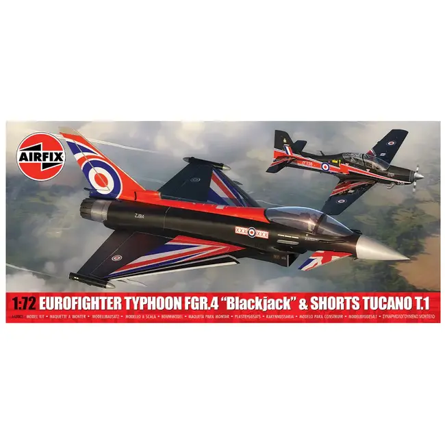 AIRFIX 1/72 EUROFIGHTER TYPHOON FGR.4 "BLACKJACK" AND SHORTS TUCANO T.1 - TWIN PACK