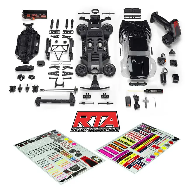 Arrma Mojave Grom 1/16 4x4 Ready to Assemble Desert Truck, Clear/Black, ARA2104KT1